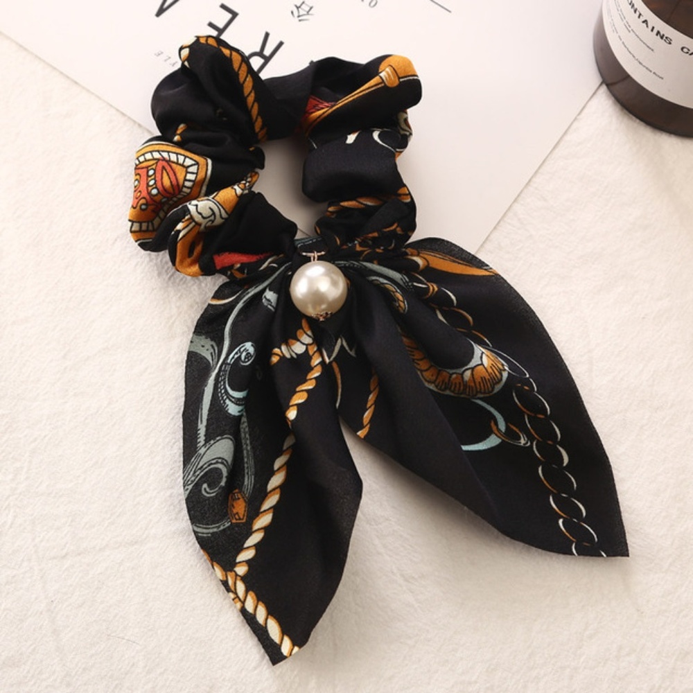 5 for $25 Scarf Bow Pony Tail Holder Scrunchie